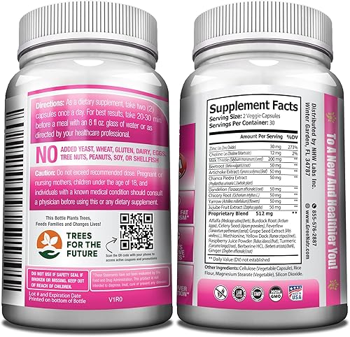 Miniatura 8 de GreeNatr Fórmula de desintoxicación y reparación de limpieza del hígado cardo mariano, berberina, jengibre, raíz de remolacha, raíz de diente de