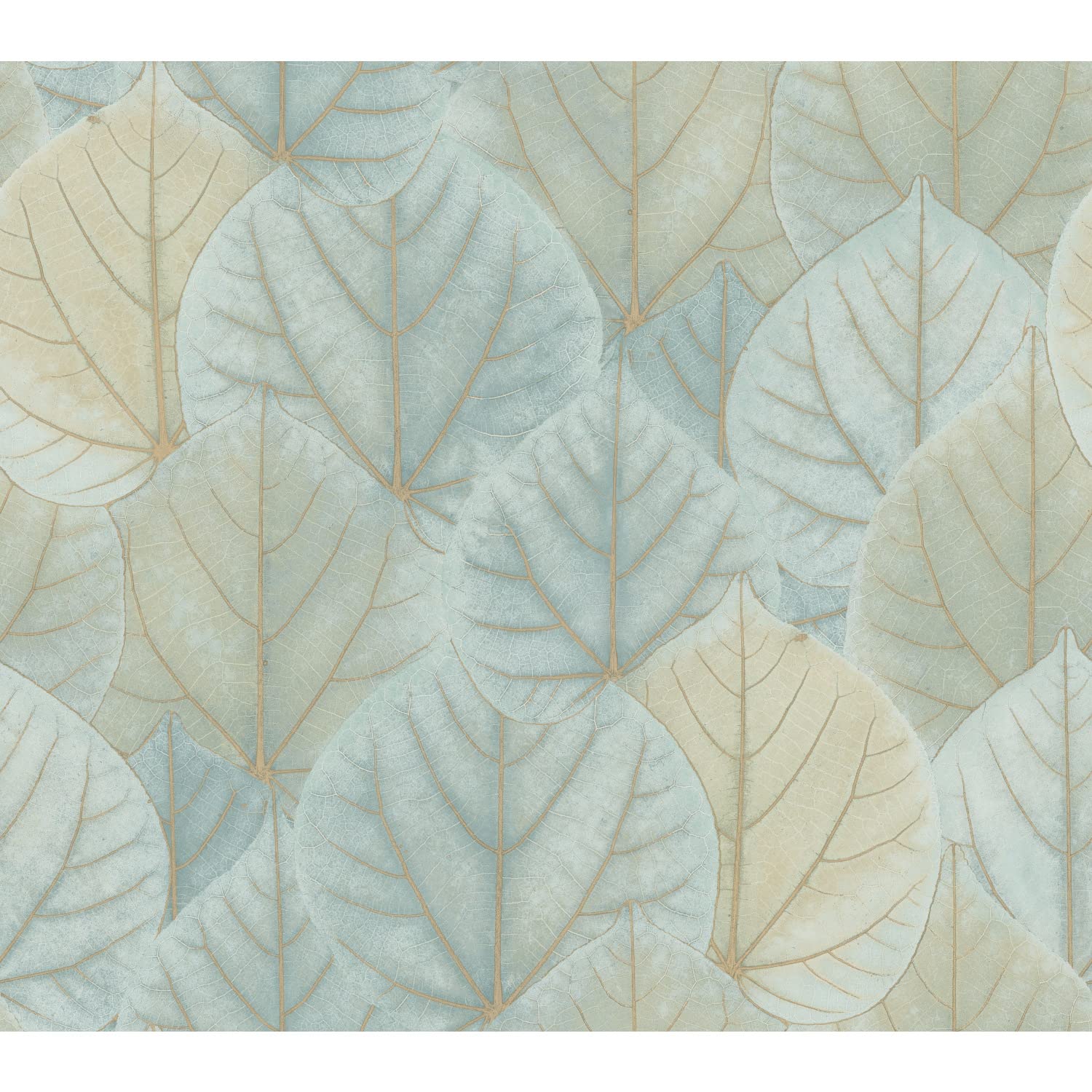 York Wallcoverings Candice Olson PSW1427RL Turquoise Leaf