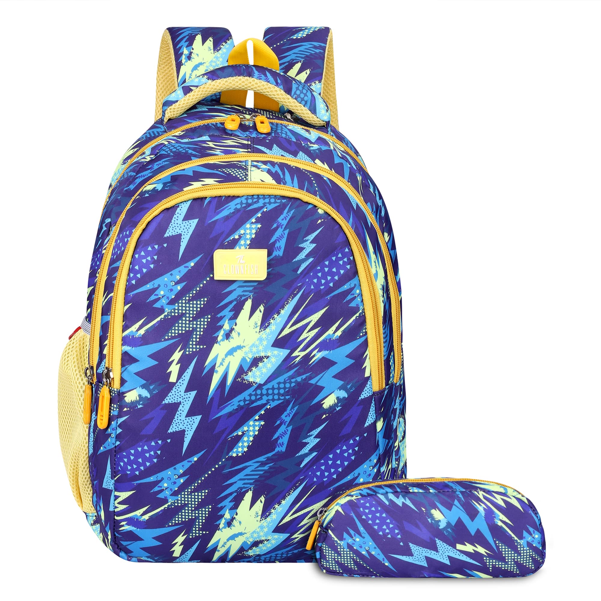 THE CLOWNFISH Scholastic Series Printed Polyester 30 L School Backpack with Pencil/Staionery Pouch School Bag Daypack Picnic Bag For School Going Boys & Girls Age 8-10 years (Lightning Blue) (B0BZLFZWLX) Amazon Price History, Amazon Price Tracker