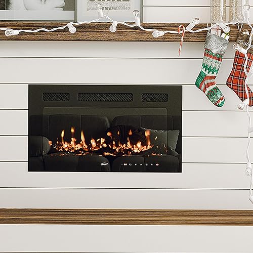 Miniatura 6 de Clihome Chimenea eléctrica de 30 pulgadas, para chimenea eléctrica, calentador de chimenea eléctrica, decoración de chimenea, calentador de chimenea