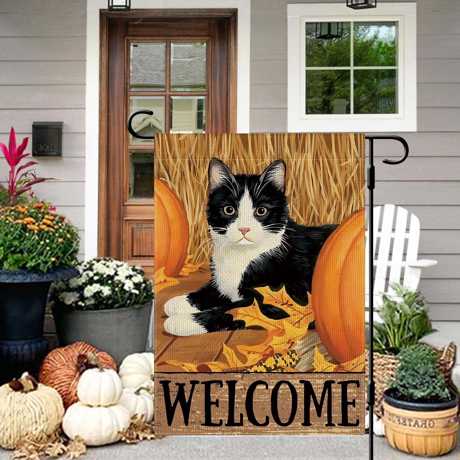 Heyfibro Drapeau De Jardin Happy Halloween 30,5 X 45,7 Cm En Toile