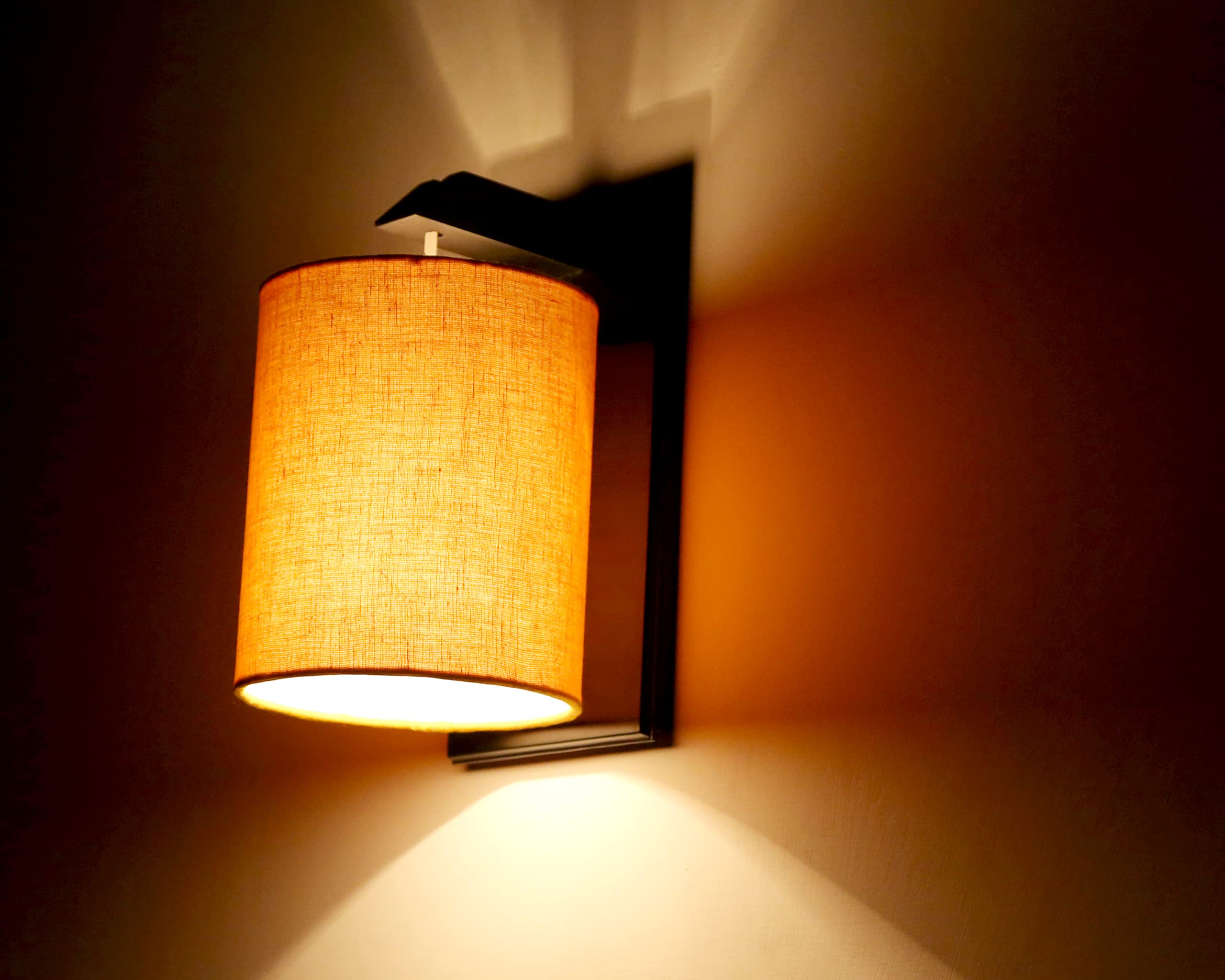 LIGHT ANGLE Wooden Decorative Surface Mounted Classic Fabric Wall Lamps (Yellow) (B08DJBVDYH) Amazon Price History, Amazon Price Tracker