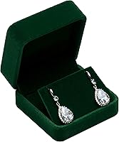 Vista 1 de Cajas de regalo de pendientes de terciopelo Joyero (verde)