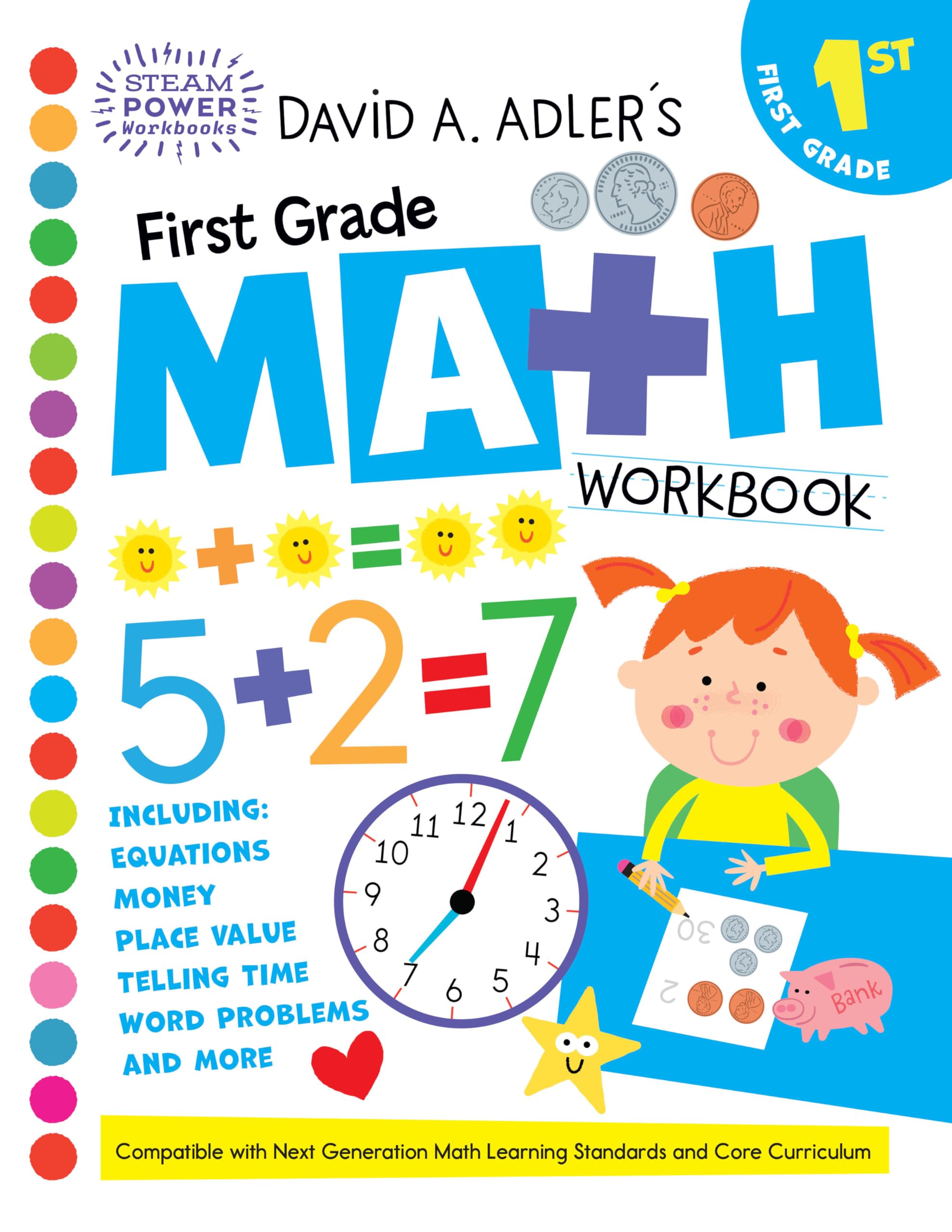 David A. Adler's First Grade Math Workbook (STEAM Power Workbooks)