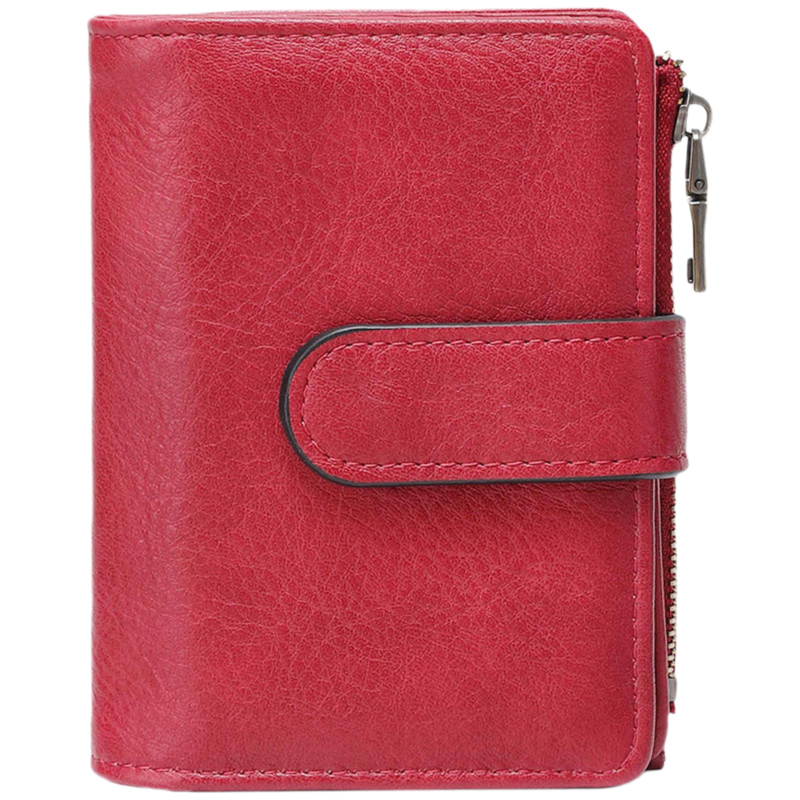 Bakurok Wallet Women Small Vegan Leather Card Wallet Bifold Compact Ladies Purse with Zipper Coin Pocket