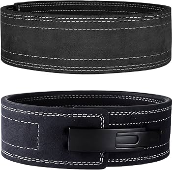 パワーベルト レバーアクション Sサイズ ワンタッチ可変式 本革 緑×艶