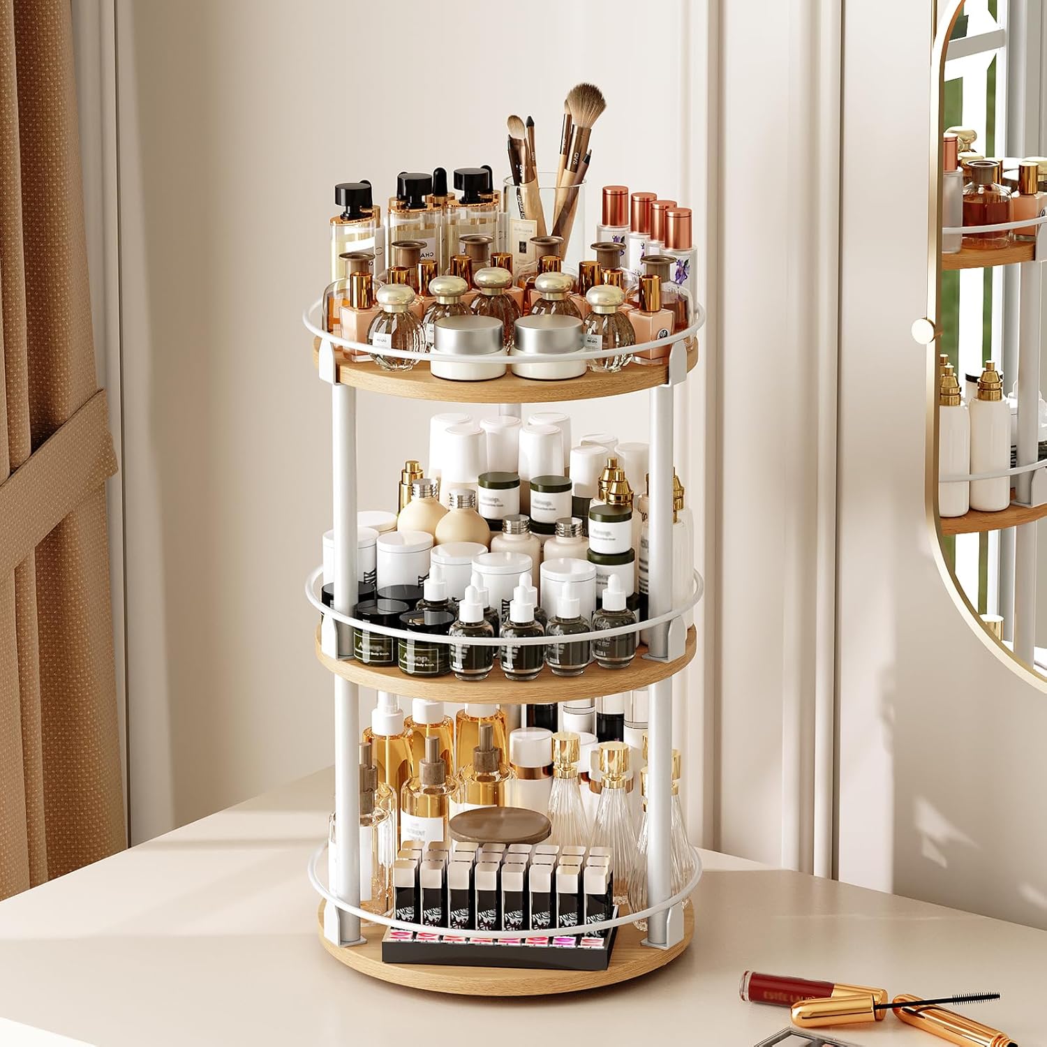 Rotate Height Tier Lazy Susan Spice Rack 3-Tier Lazy Susan