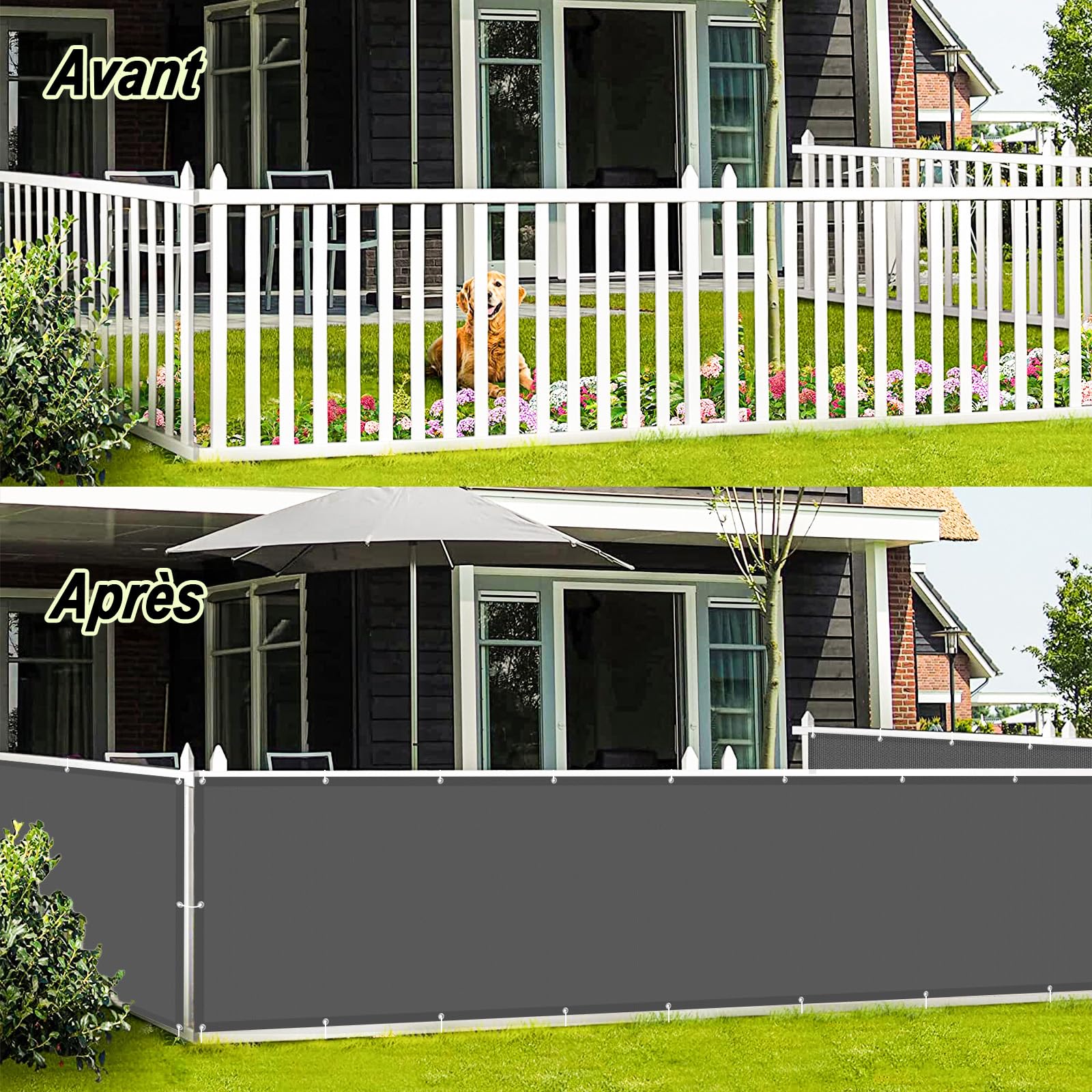 Brise-vue Balcon AXT SHADE - HDPE Opaque 75x300 Cm, Résistant UV Et Vent, Anthracite
