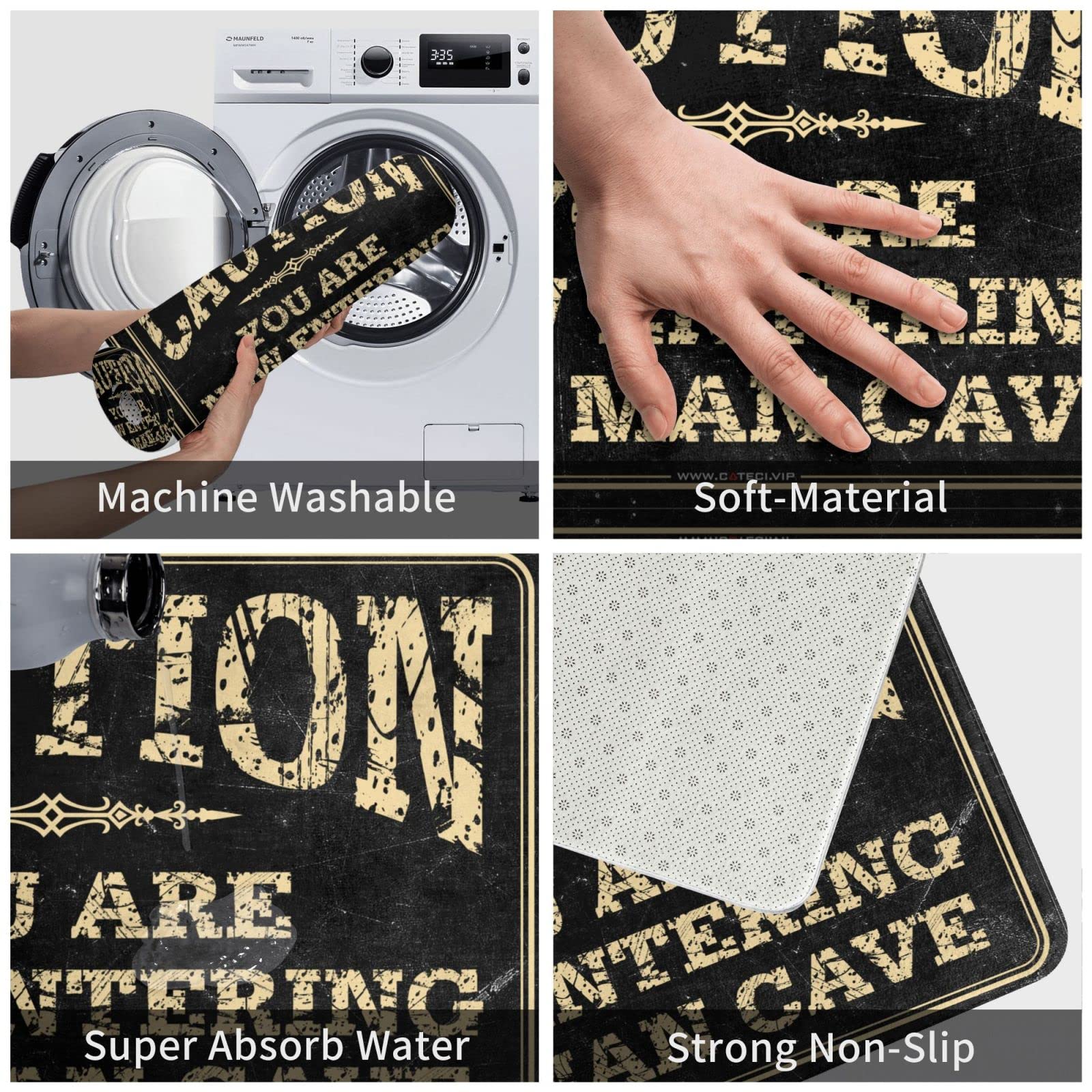 COTECI Zerbino con scritta "Welcome to Outside Entry Caution!" You Are Now Entering The Man Cave Mat Friends Zerbino Welcome to the Shitshow Zerbino (dimensioni: 65 x 90 cm)