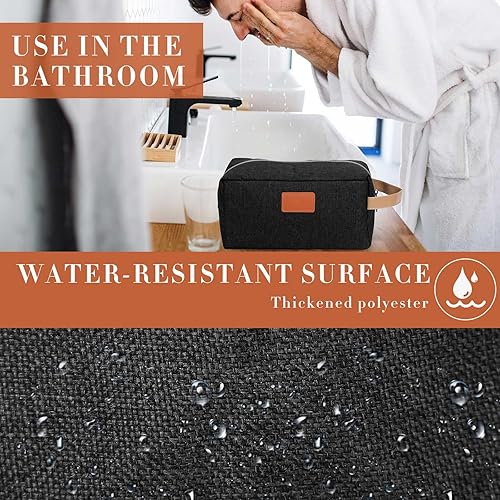 Miniatura 5 de Paterr Neceser de 8 piezas para hombre, bolsa de aseo colgante de viaje, bolsa de afeitado resistente al agua, bolsas de almacenamiento portátiles,