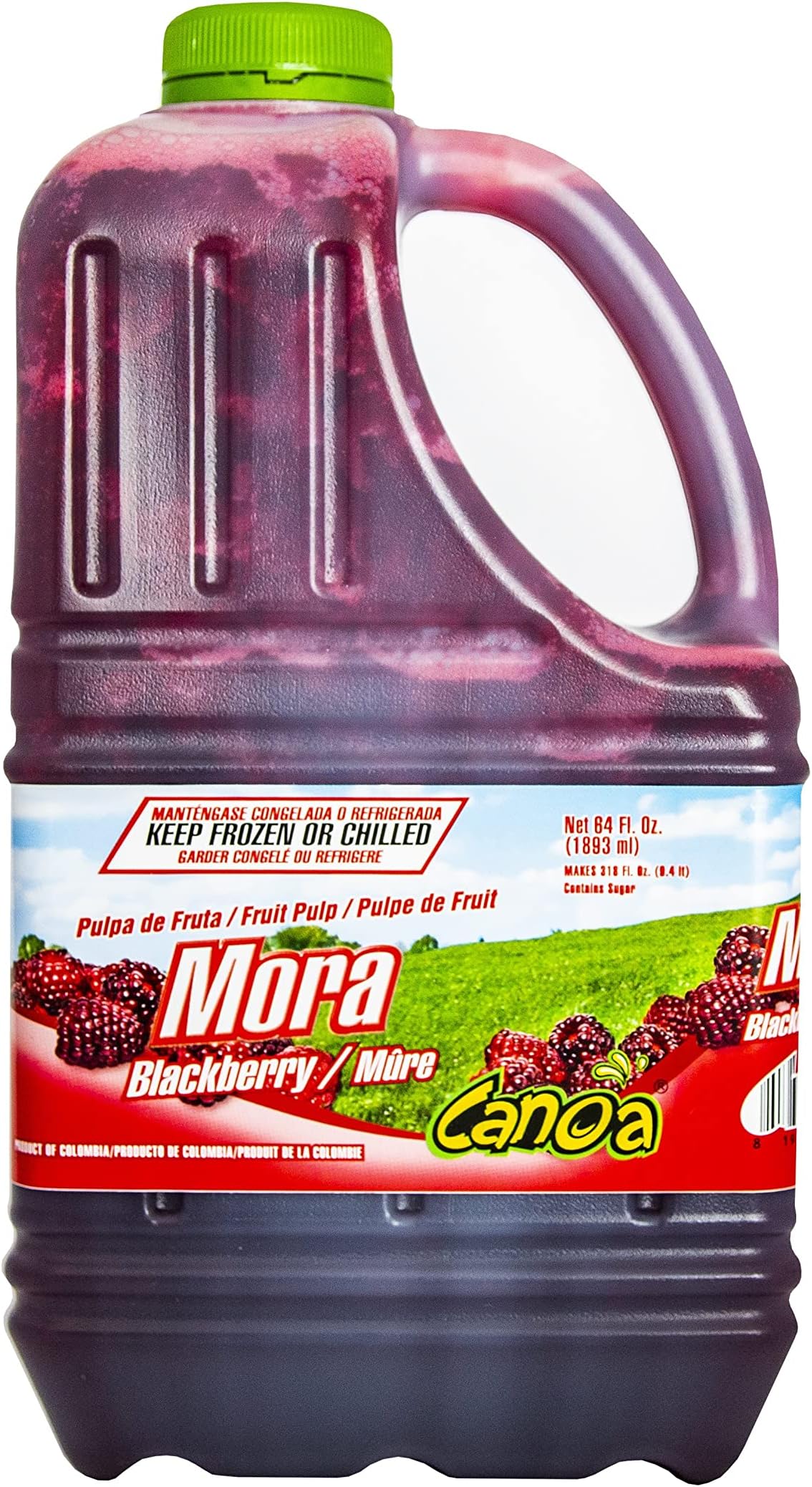 Canoa Fruit Pulp - Made With Real Fruit - 64 Fl Oz - Make Juices, Cocktails, Desserts, and More - Choose From Many Flavors - Blackberry