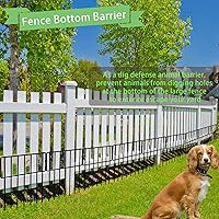 Vista 5 de Paquete de 10 Barreras para Animales, Valla Decorativa Sin Excavación, 17 pulgadas (Alto) x 10 pies (Largo), Borde de Valla Pequeña de Jardín