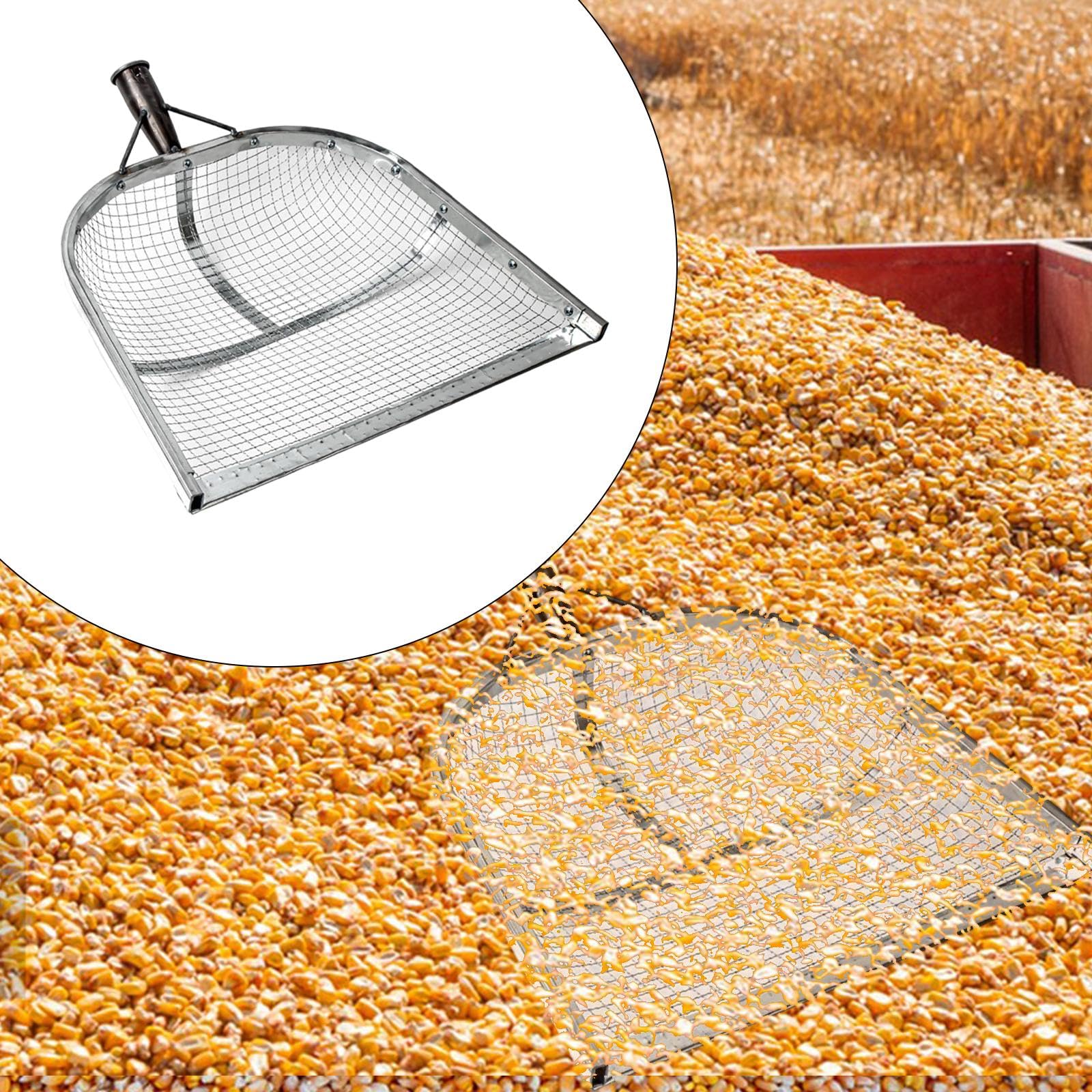 Pala Setaccio Agricolo Pala per Scolare Semi Setaccio Grano Filtro Acciaio Inox Utensile Agricolo Adatta per Agricoltori Giardinaggio Raccolta, 6 mm