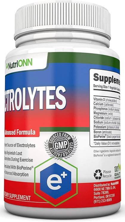 Electrolytes - 100 Natural Electrolyte Replacement Capsules - Premium Keto Friendly Pills - No Sugar - Great for Hydration, Renewal & Revitalizing - Trace Minerals Potassium, Magnesium, Sodium Salts