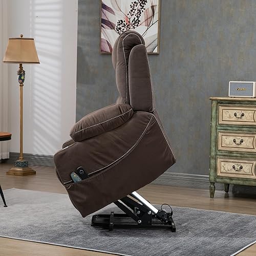 Miniatura 8 de Panorama 1.0 - Sillas elevadoras eléctricas para personas mayores, altura ajustable, calor, masaje, asiento de 26 pulgadas de ancho, soporte para