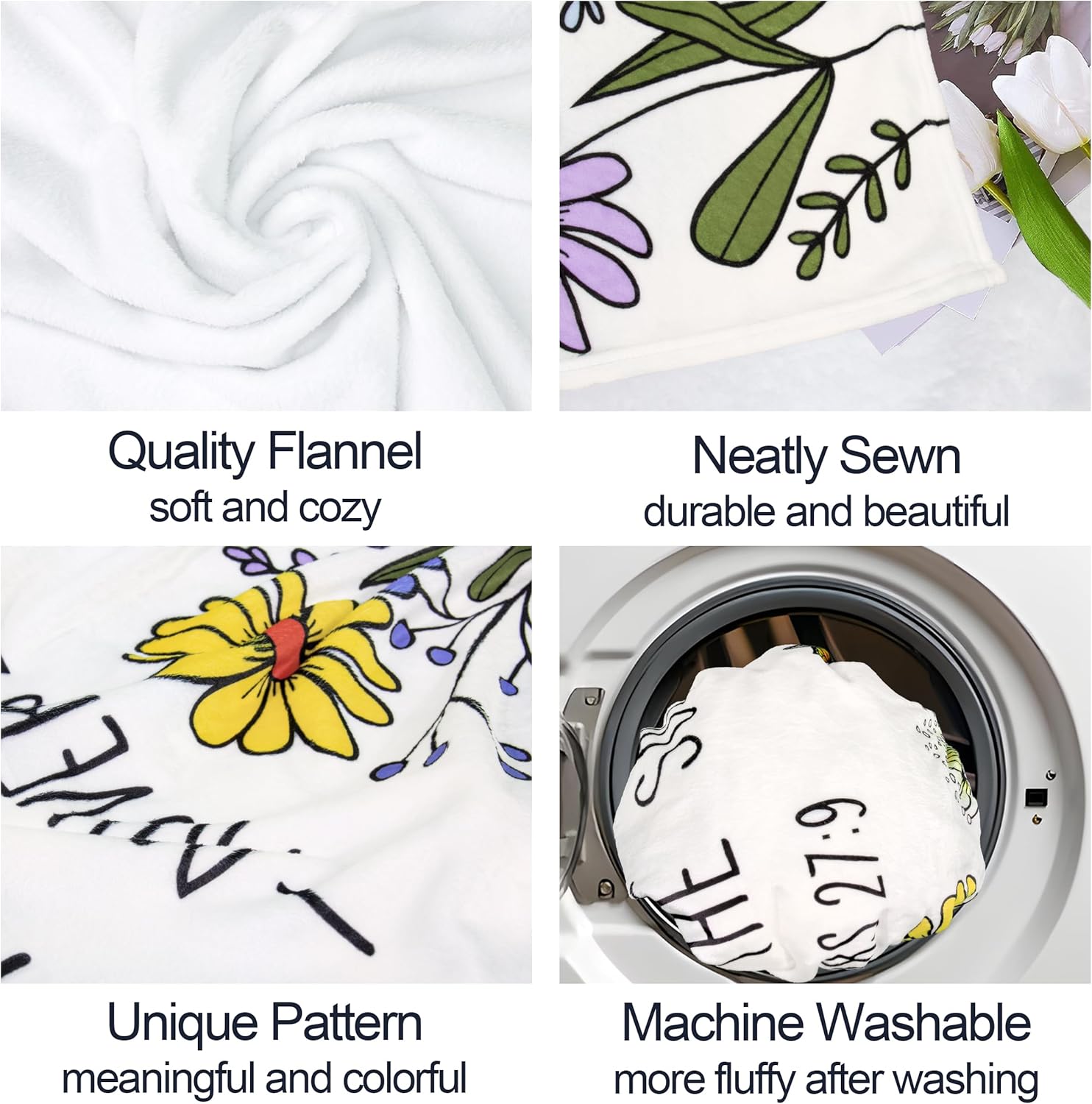 Christian Gifts for Women, Inspirational Christian Friendship Gifts for Women Friends, Religious Birthday Gift for Best Friend, Spiritual Best Friend Blanket, Cozy Warm Throw Blanket 50" X 60‘’ - Image 5