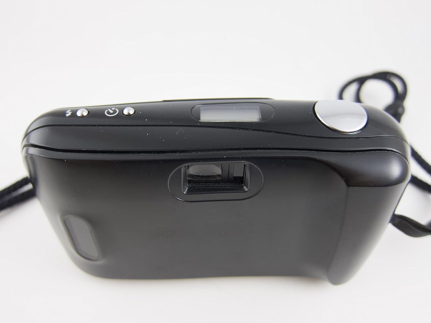 Back view of Olympus Stylus AF 35mm Film Camera, showing the film door and viewmuwana.