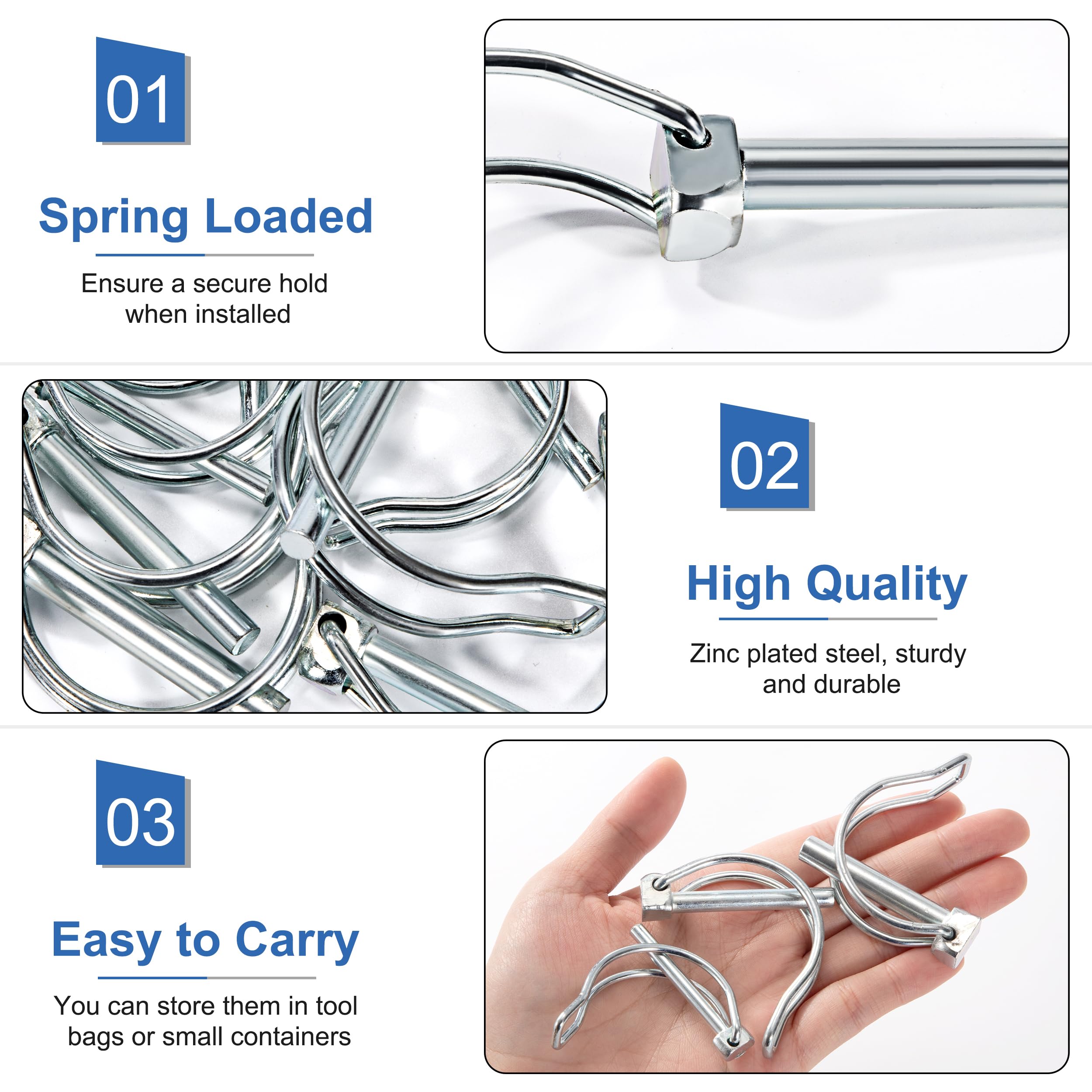 01 Borgpen met ring 4.5 mm dik per 5 stuks