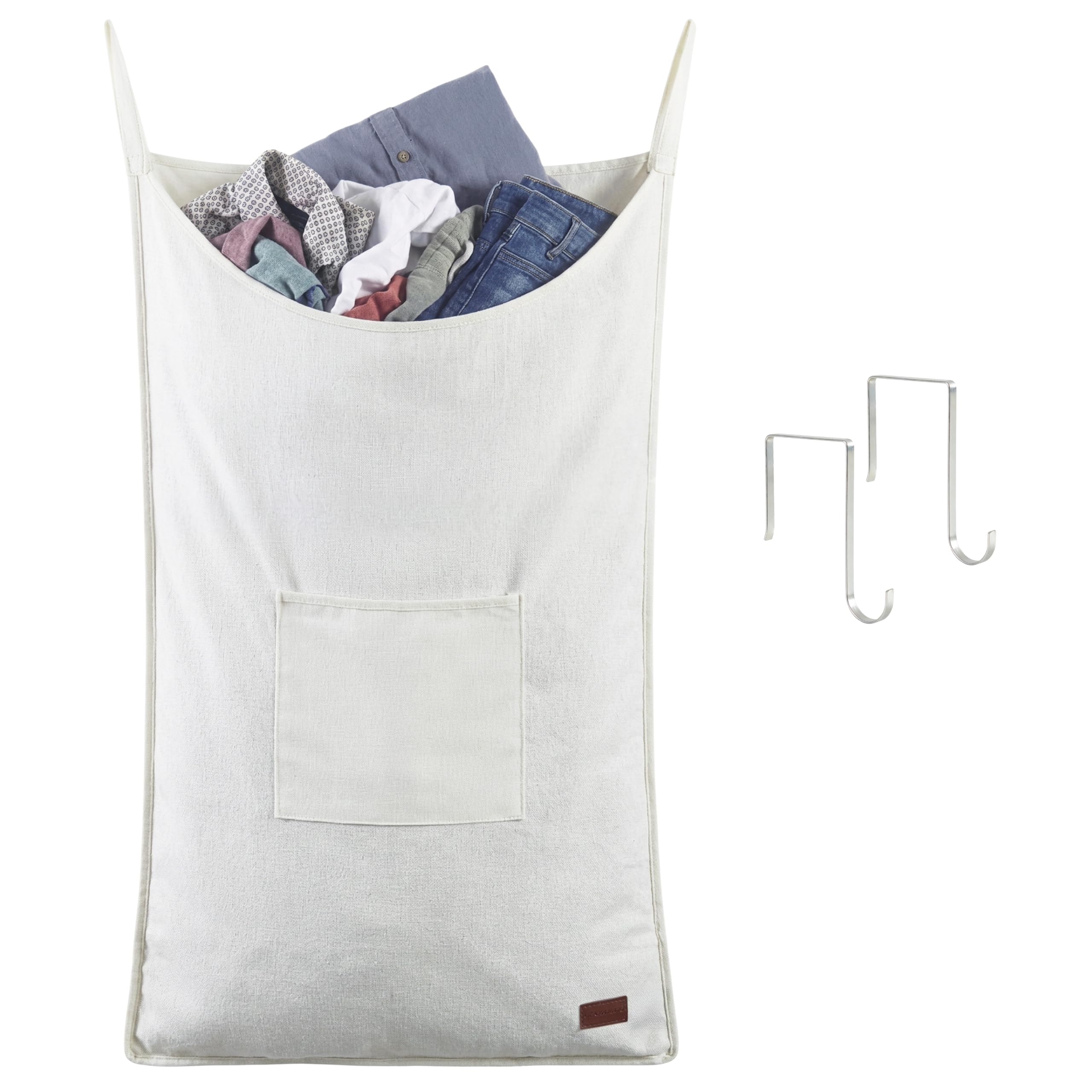 Photo 1 of DECOMOMO Hanging Laundry Hamper - White, XL (22" x 35.8")