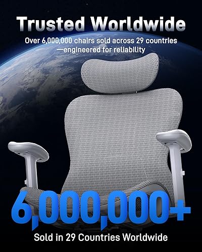 Miniatura 9 de Silla ergonómica de escritorio de oficina, cómoda silla de juegos para computadora, respaldo y asiento de malla transpirable, reposabrazos y