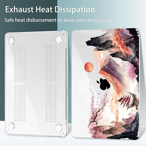 Miniatura 4 de Compatible con MacBook Air de 15 pulgadas, modelo M2 Chip 2023 A2941, funda rígida con protector de pantalla + cubierta de teclado y tapón