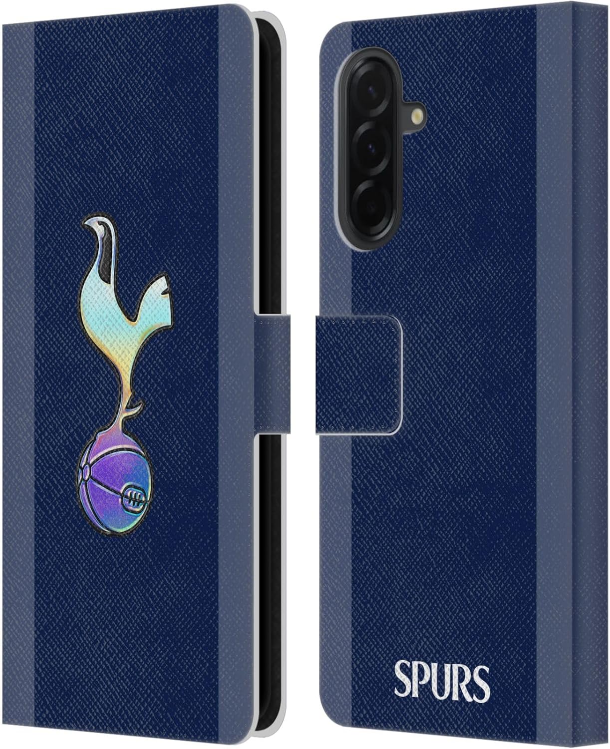 Head Case Designs Officially Licensed Tottenham Hotspur F.C. Dark Blue and Purple 2023/24 Badge Leather Wallet Case Compatible with Samsung Galaxy A36 5G