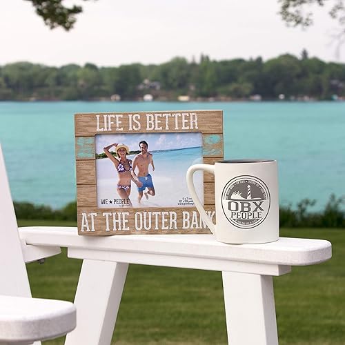 Miniatura 8 de Pavilion Gift Company - 67478 Marco de fotos autoportante de 5 x 7 pulgadas, la vida es mejor en The Outer Banks, 5 x 7, color marrón