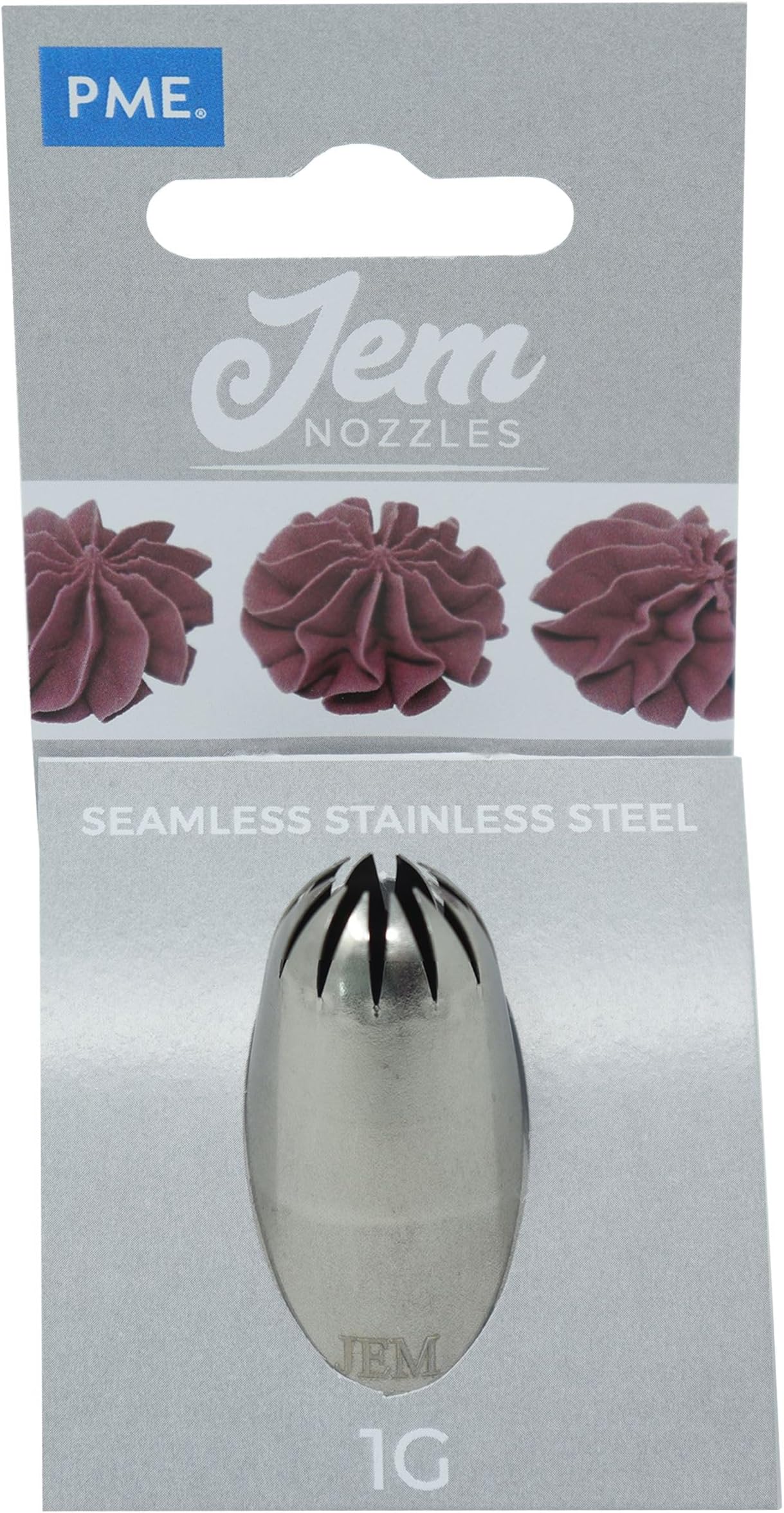 PME NZ1G JEM Drop Flower Piping Nozzle no. 1G, Silver