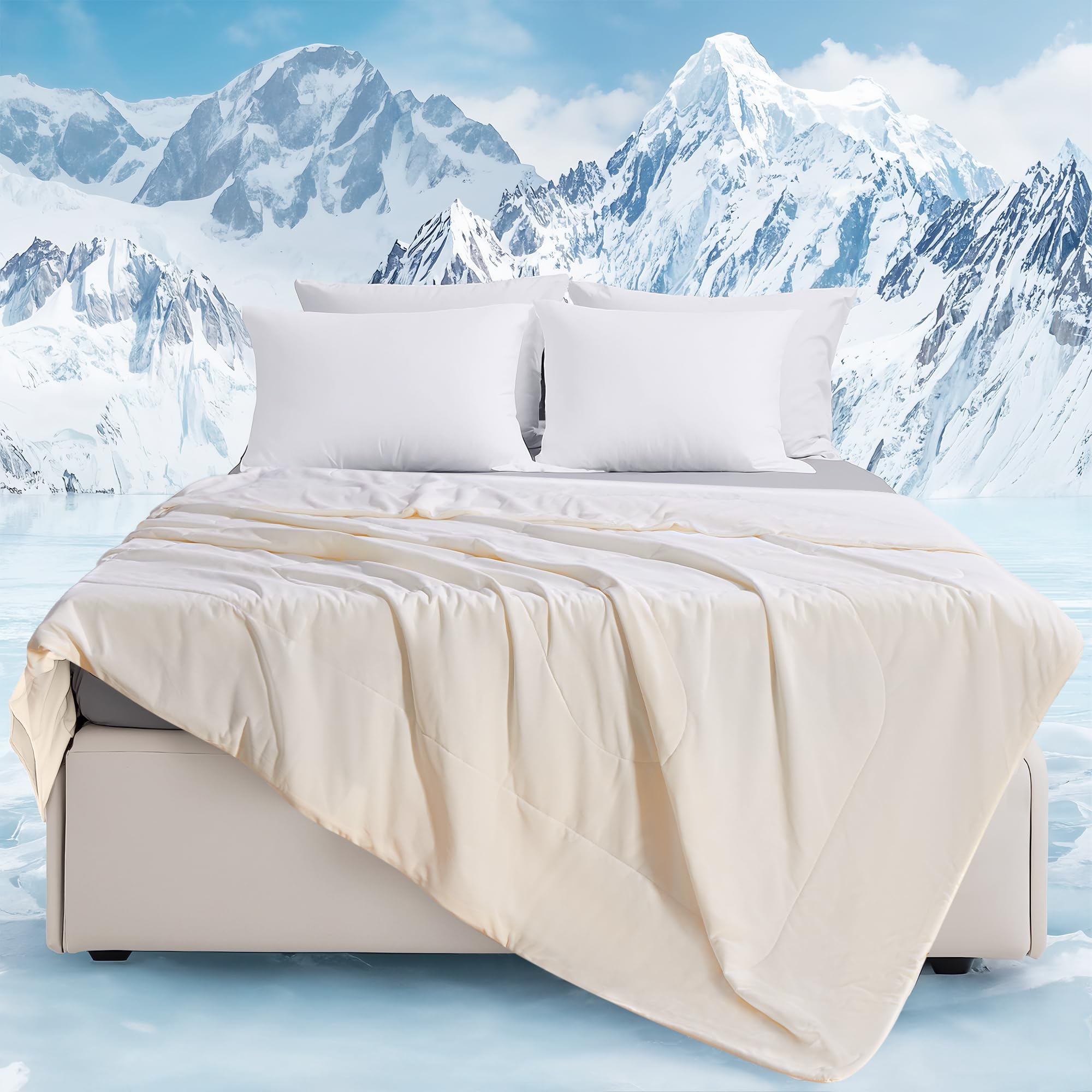 Autsel Cooling Blanket for Night Sweats, Summer Blanket - Cool Quilt - Double sided Lightweight Cool Blanket for Bed, Sofa, Chair, Travel, 200x220cm - Image 2