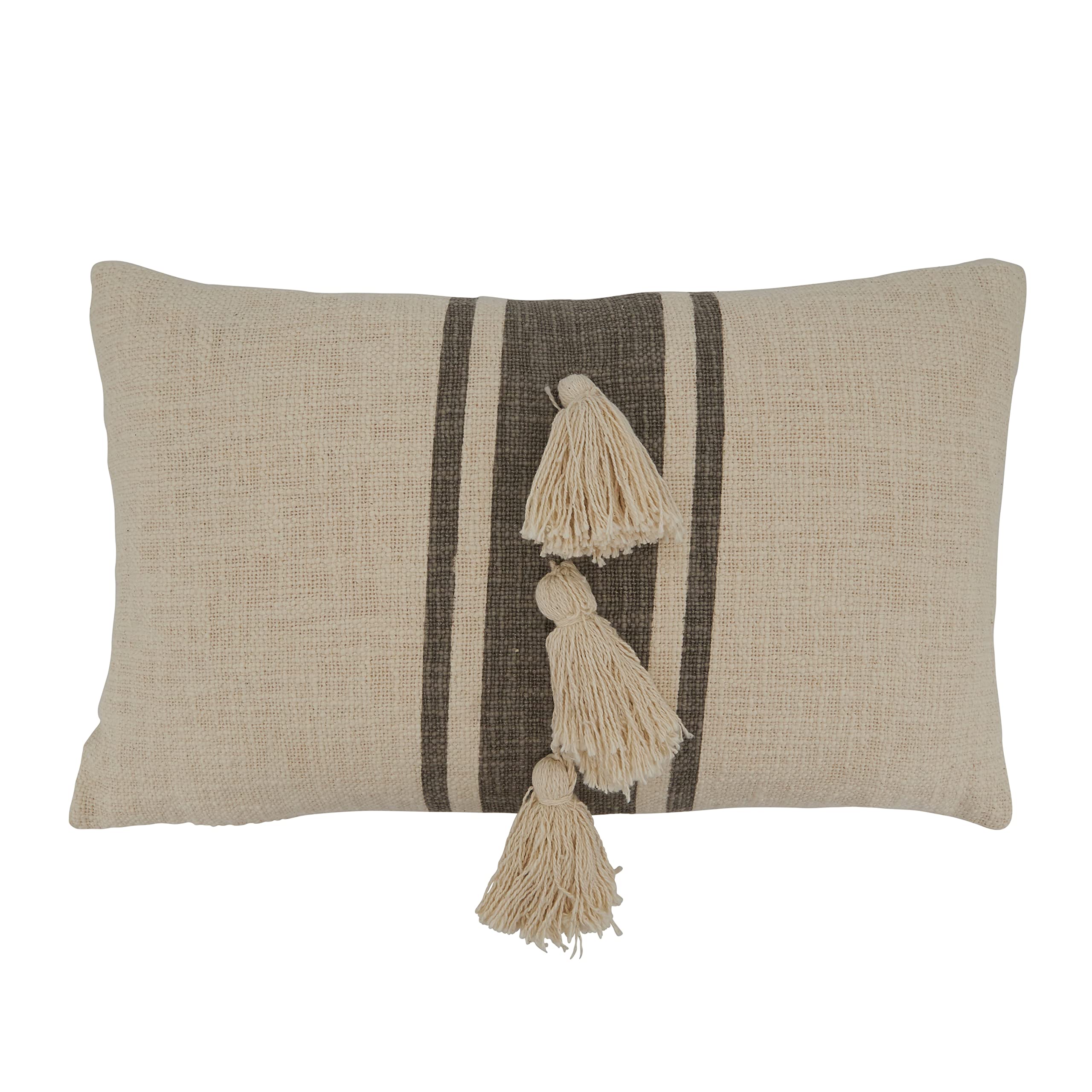 Striped Tassel Pillow