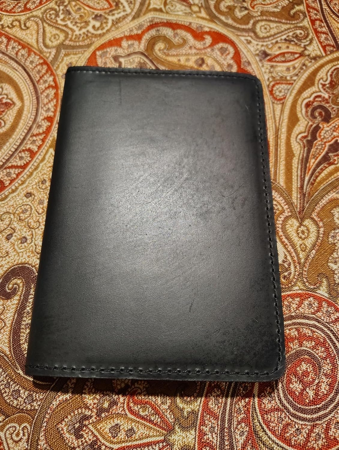 Leather Journal Cover for Field Notes, Notebook Cover for Moleskine Cahier, Vintage Leather Cover 3.5" x 5.5" Notebooks, Refillable Travelers Notebook, Full Grain (Black) - Image 2