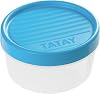 TATAY Food Container 0.5L Twist | Screw-Top Lid | Plastic Food Containers with Lids | Microwave, Dishwasher, Fridge & Freezer Safe | BPA-Free Plastic | 12x12x6.6 cm, Blue