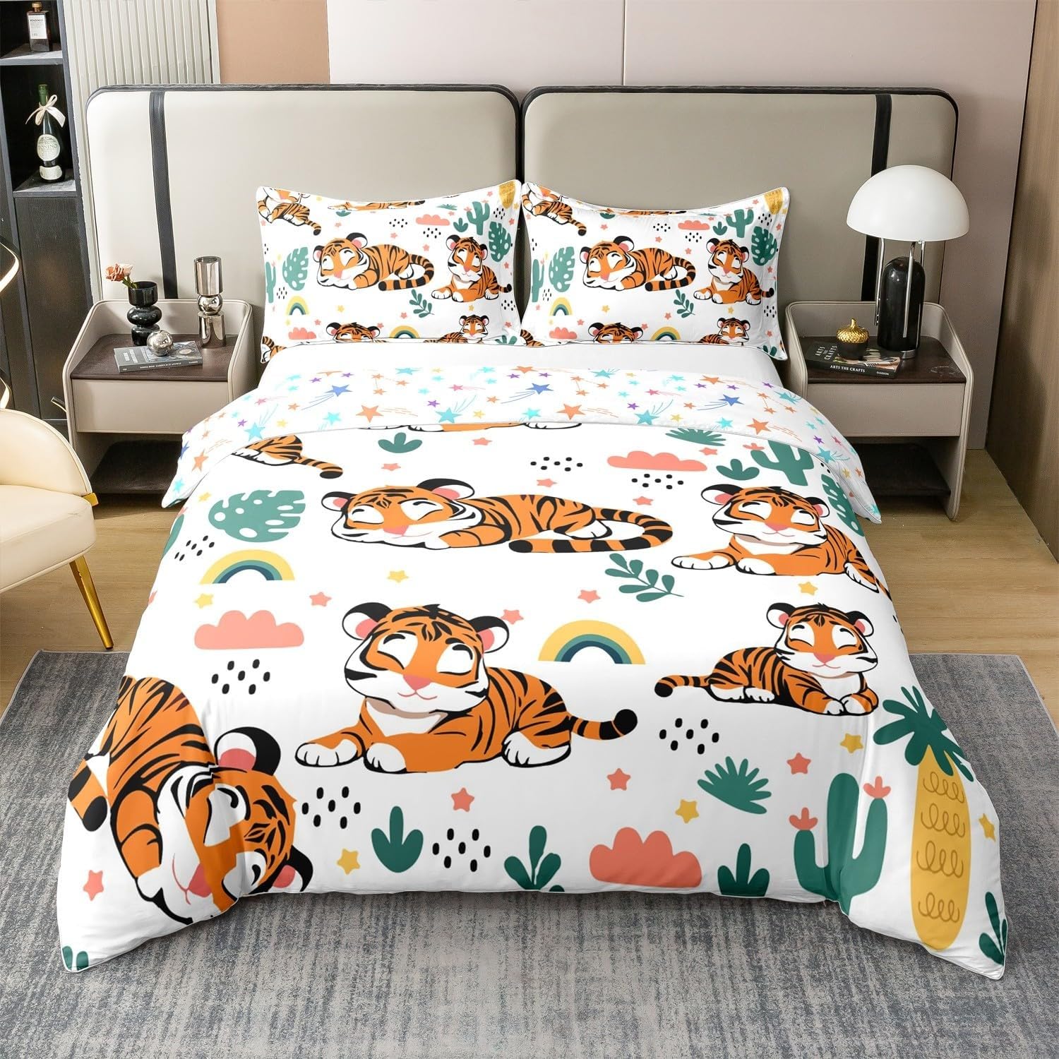Parure de Lit 2 Personnes Tigre pour une ambiance de chambre sauvage et cosy