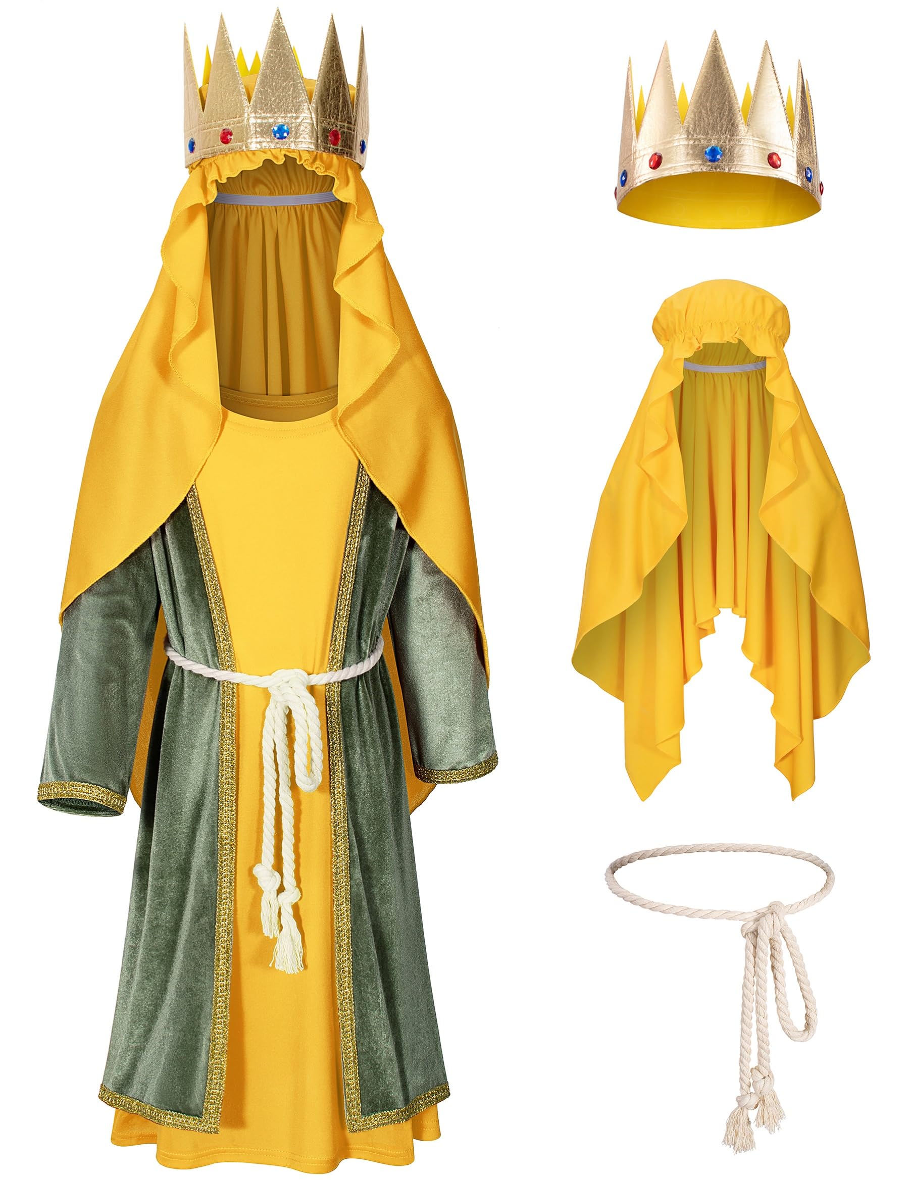 TOKYO REVENGERS Kids 3 Wise Men Robe Biblical Nativity Outfit Three Kings Costume For Boys Accessories Set