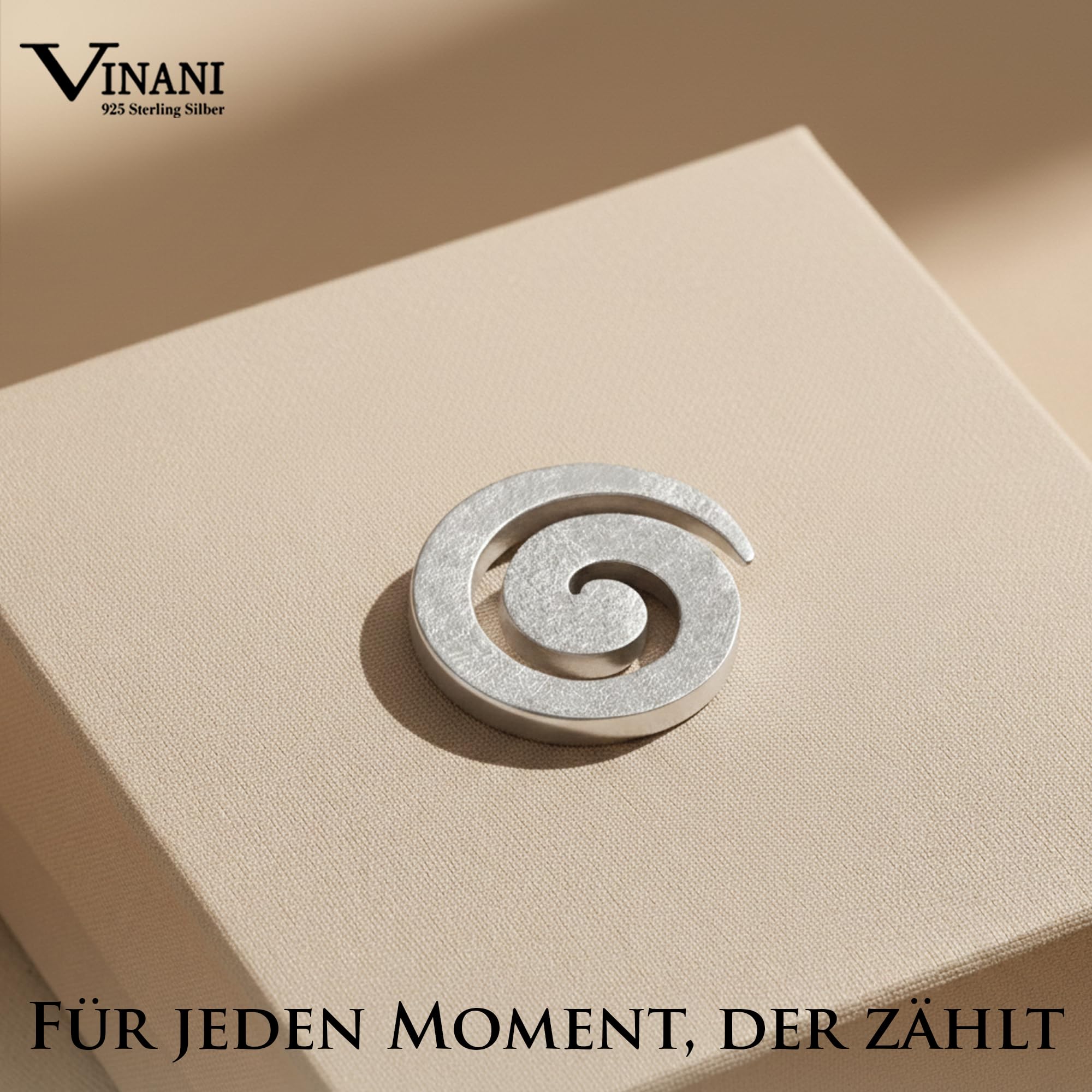 Vinani Anhänger Spirale gebürstet 925 Sterling Silber Damen Ketten ASR-EZ