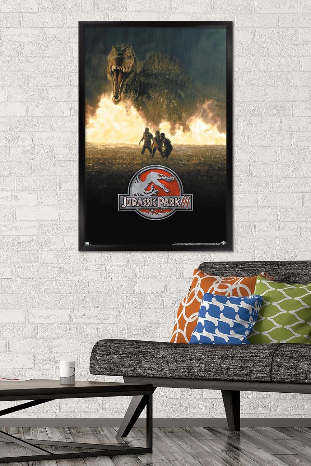 Trends International Jurassic Park 3 - Run Wall Poster, 22.375" x 34", Black Framed Version