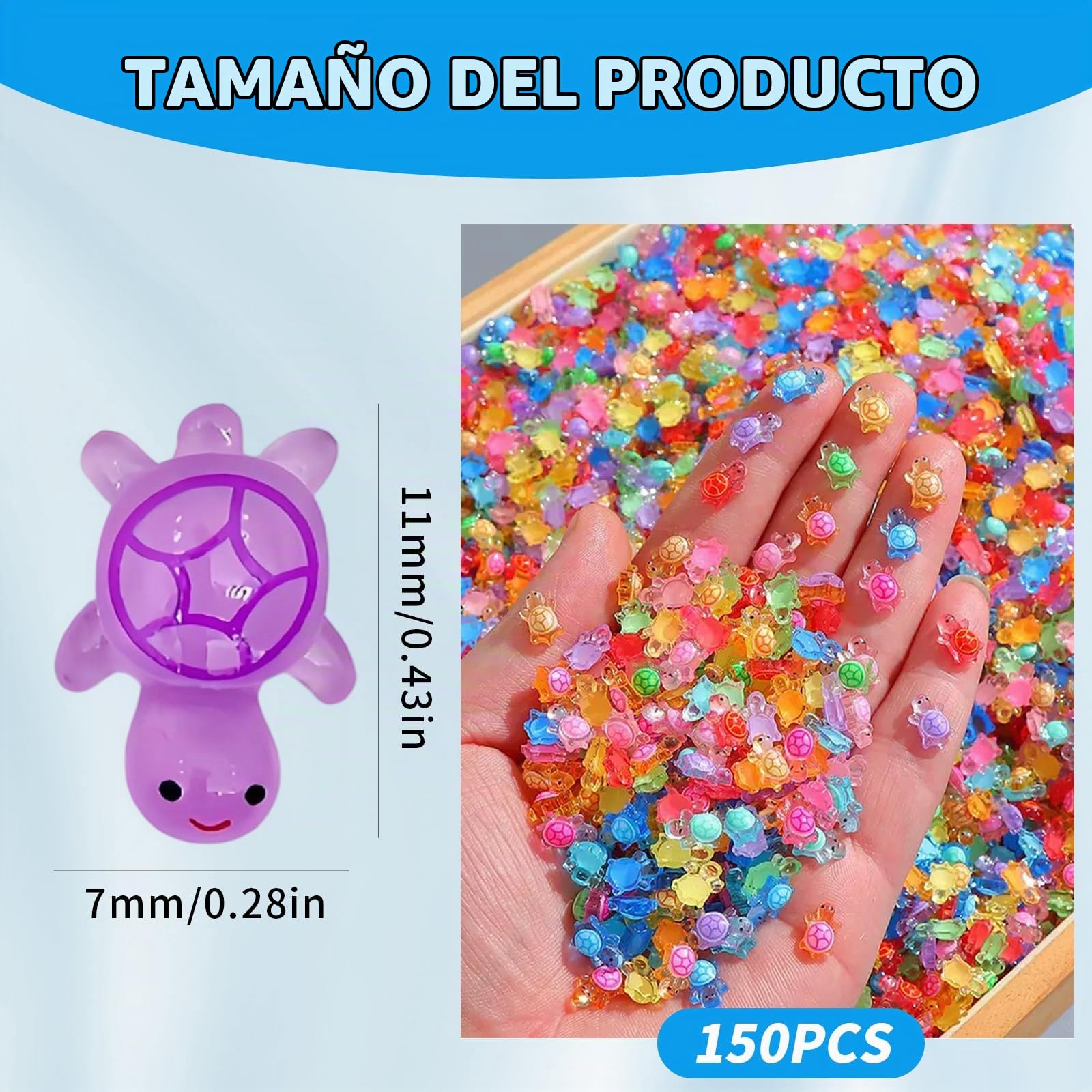 150 Mini Tortues Lumineuses En Résine – Décorations Phosphorescentes Pour Jardin, Maison De Poupées, Loisirs Créatifs