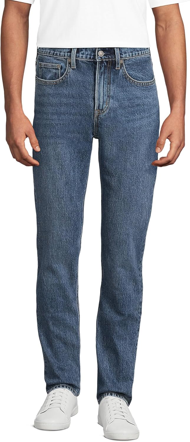 Lands' End Men's Slim Fit Stretch Jeans Washed Black