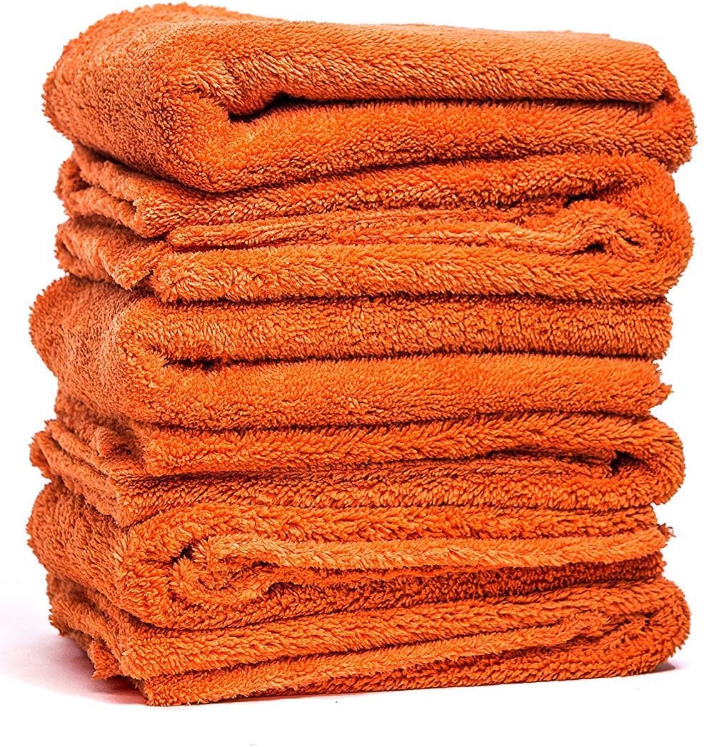 Armour Car Care Professional Grade Microfiber Cleaning Cloth, Dual Sided with Edgeless Car Towel, 16"x 16" Highly Absorbent, Lint-Free, Streak-Free Car Cleaning Supplies