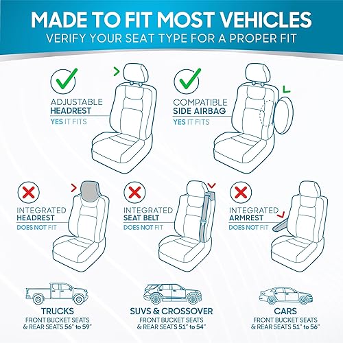 Miniatura 2 de BDK PolyPro Juego completo de fundas para asientos de auto en color carbón sobre negro con división delantera y trasera fácil de instalar fundas