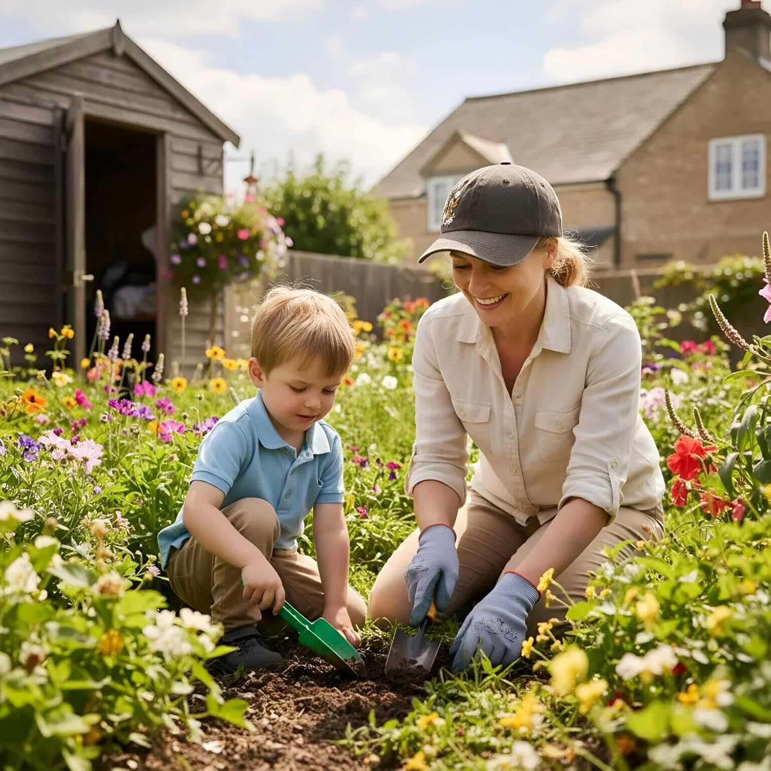 Floral Baseball Cap for Men and Women - Embroidery Hip Hop Caps, Washed Vintage Retro Dad Hats Colorful Flowers Outdoor,Black 2025 - Image 2