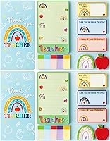 Vista 33 de Xqumoi 12 Pack Teaching is A Work of Heart Sticky Notes Set - Ruler Blackboard Pencil Apple Shape Self-Stick Note Pads Teacher Appreciation Gift