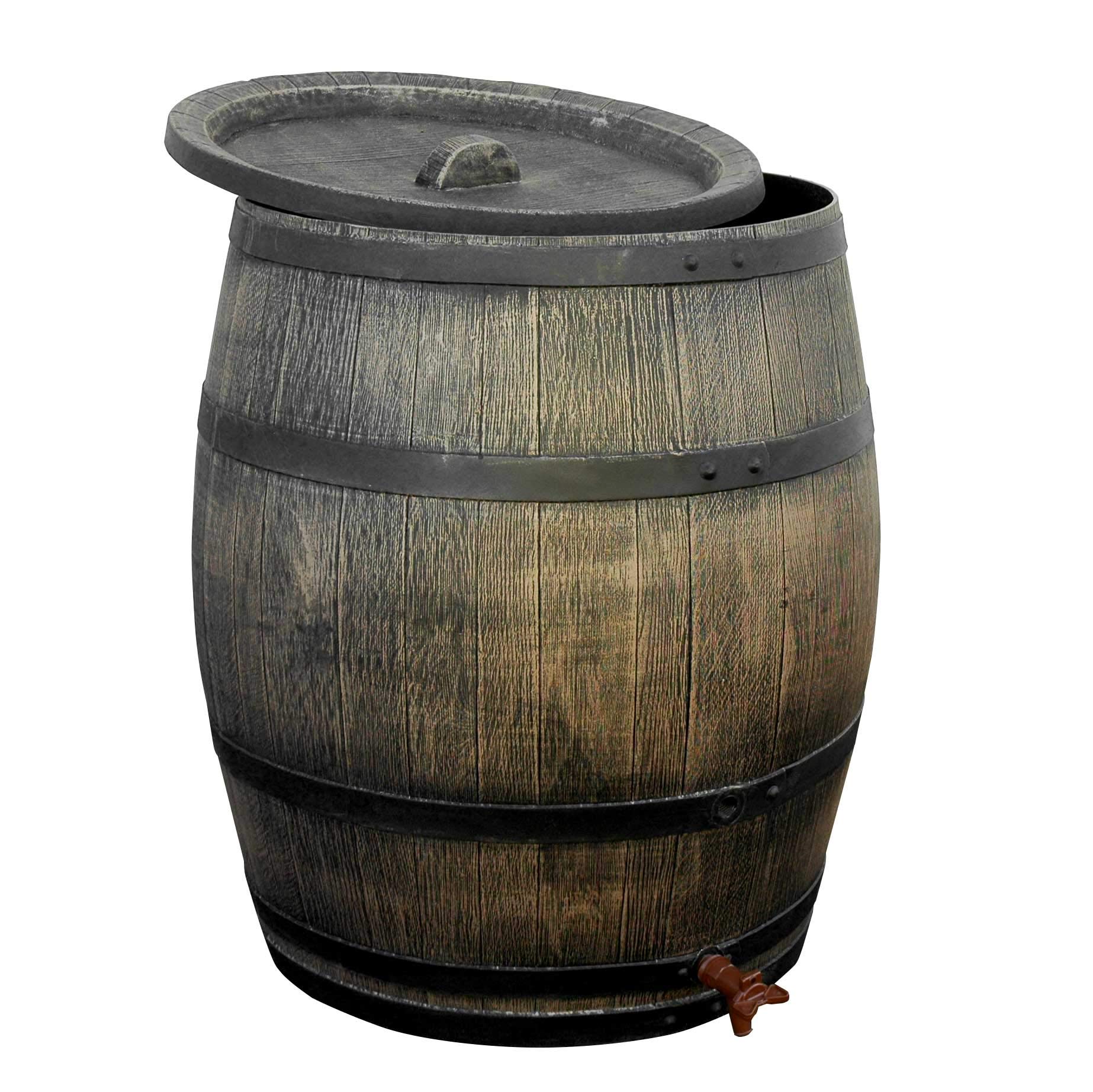 YERD Regenfass Set Tonne Sockel/Untergestell 50 Liter