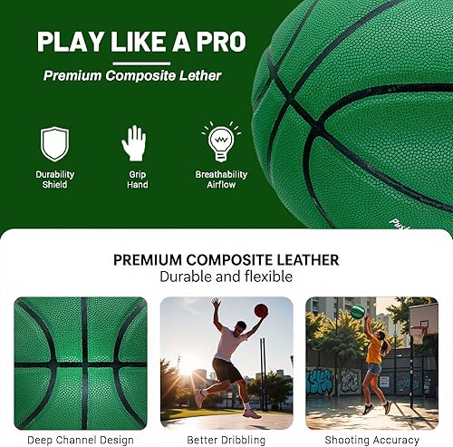 Miniatura 37 de Balón de baloncesto personalizado – Tamaño oficial 7/6 | Balón de baloncesto de cuero para interiores y exteriores con nombre | Ideas para regalos