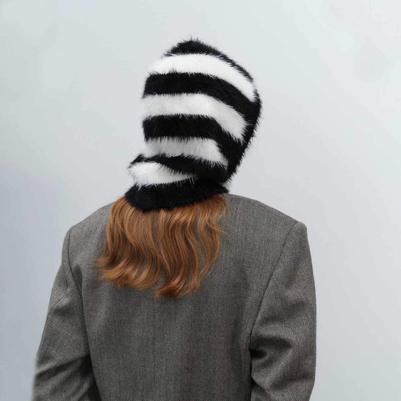Sombreros de invierno para mujer, con capucha, pasamontañas, de punto, resistente al viento, para esquí, calavera, gorro, calentador de cuello, bufanda, casco
