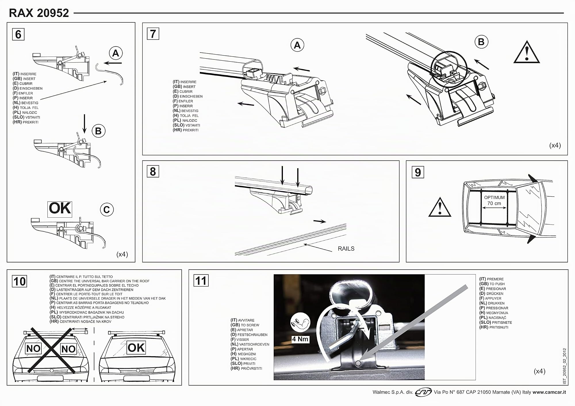 Tetrax Sistema portaequipajes premontado Rax - Rail Cerrados