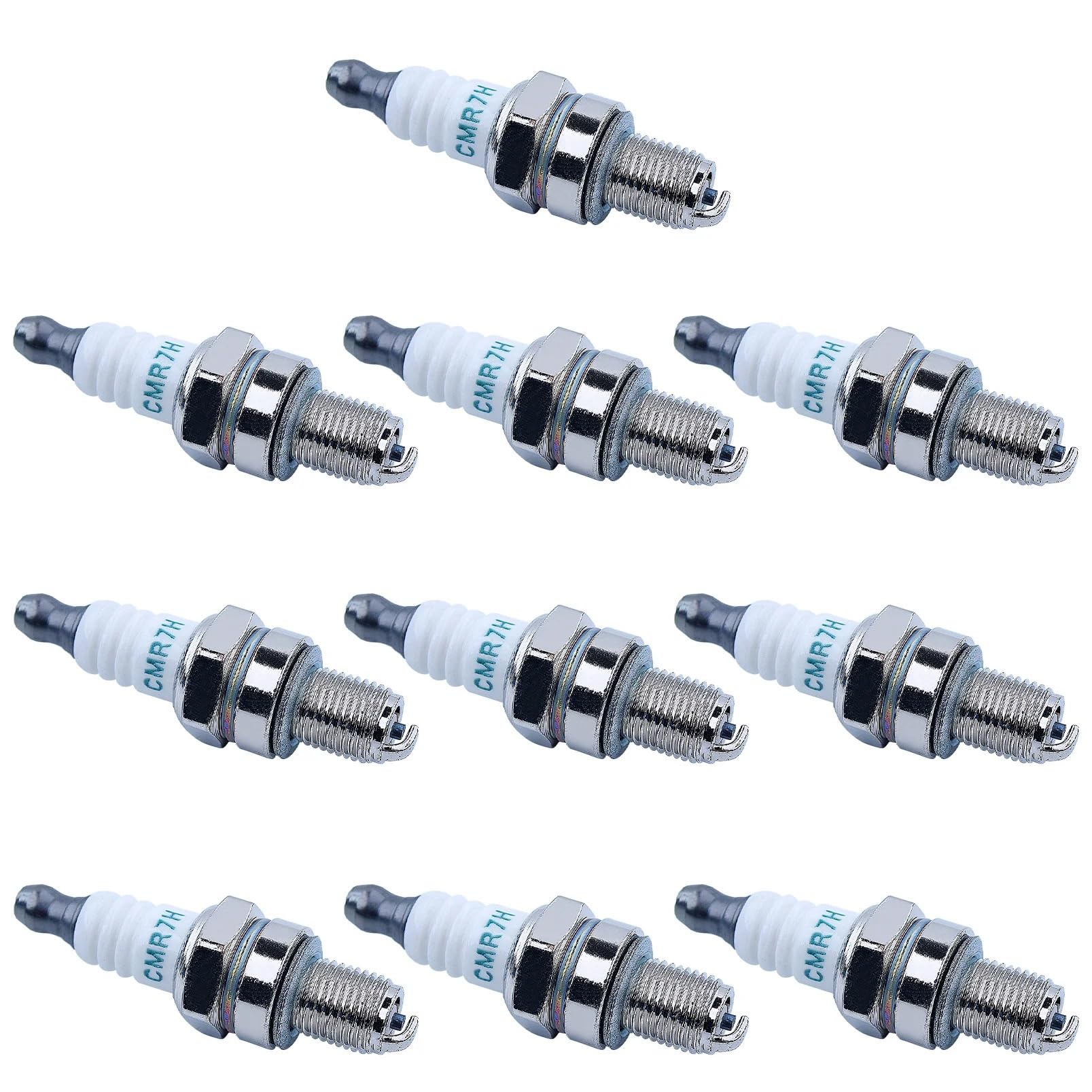 Lot de 10 Bougies d'allumage CMR7H for débroussailleuses RZ7C, compatibles avec Les modèles 506615101 et 544260901 Partie