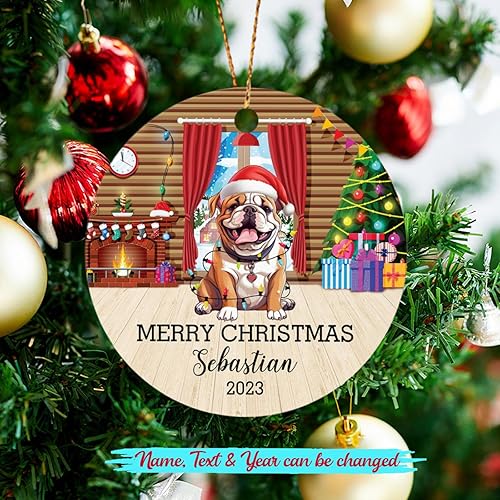 Miniatura 33 de Adorno personalizado para árbol de Navidad de perro Chow Chow, regalo único de Navidad negro para los amantes de los perros Adorno negro Chow Chow