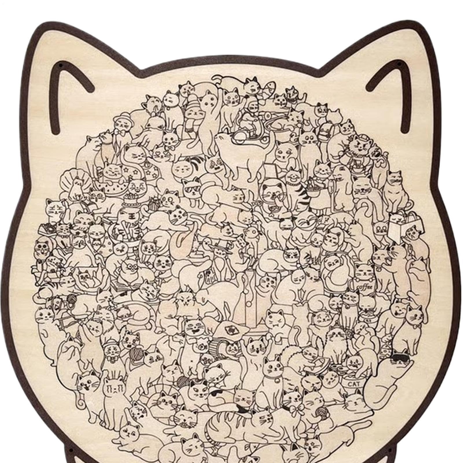Puzzle Raffiguranti Gatti Per Adulti 135 Pezzi Giochi Da Tavolo Educativi | Puzzle In Legno Con Decorazione A Tema Animale Per Bambine, Bambini 'Asilo, a Infanzia E Ragazzi