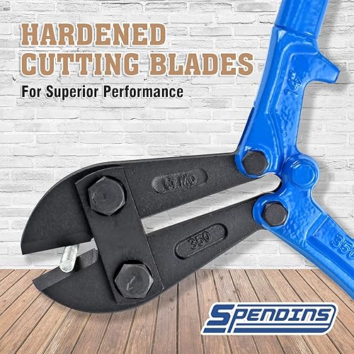 Miniatura 7 de SPENDINS Cortador de pernos de 14 pulgadas con cuchillas de acero de aleación Cr-Mo forjadas con caída, capacidad de corte de 12 pulgadas o 0.512